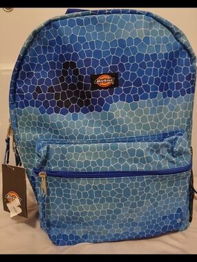 Dickies Blue Canvas Unisex Essential Backpack - Durable School/Work Bag.